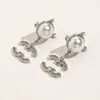 Boucles d'oreilles Charm Perle Dangle Boucle D'oreille Conception pour Femmes Étude Boucles D'oreilles De Luxe Famille Cadeau Amour Bijoux Nouveau Designer Boucles D'oreilles En Acier Inoxydable Bijoux De Mariage