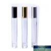 Thick bottom 10ml metal Empty Glass Perfume roller ball Steel ball Bottle Spray Perfume Atomizers Bottles Wholesale