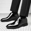 Nuovo 3/6/8 Cm Ascensore Uomini Scarpe Eleganti Pelle Verniciata Uomo Altezza Aumentare Scarpe Formali Uomini D'affari Oxford Scarpe da sera