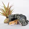 Decor Reptile Lizard Snake Turtle Hiding Cave Reptiles House Basking Hide Habitat Aquarium Landscaping Terrarium Decor Pet Supplies