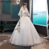 Sukienki imprezowe suknia ślubna 2021 Gryffon klasyczna suknia ślubna bez ramiączek z koronkową suknią piłką po pociągu luksusowy haft haftowy de Mariee t230502