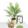 Decorative Flowers Big Size Artificial Plant Bamboo Palm 80Cm Real Touch Plastic Fake Flower For Wedding Decoration Home Garen Christmas