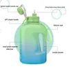 Mugs 2 Liter Sports Water Bottle With Straw Large Capacity Fitness With Scale Gradient Kettle Outdoor Plastic Portable Water Bottle Z0420