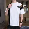 Męskie koszule do męskiego hip -hop 2023 Letni patchwork z krótkim rękawem bawełniana koszulka koszulka moda punkowa odzież w stylu korea tops streetwear