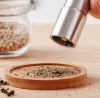 Manual Pepper Mills Salt Shakers One-handed Pepper Grinder Stainless Steel Sauce Grinders Stick Kitchen Tools