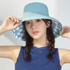 Beretti Sun Beach Hat Women Accessorio estivo Big BRIM UV Protezione UPF50 Capo traspirante per il nuoto per le vacanze