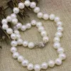 Chaînes 8-9mm naturel blanc perle d'eau douce perles de culture collier pour femmes haute qualité clavicule chaîne tour de cou bijoux à bricoler soi-même 18 pouces B3232