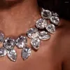 Girocollo Stonefans Geometria Dichiarazione Collana di strass per le donne Decorazione esagerata Grandi gioielli in cristallo per feste