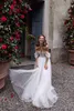 Party Dresses Elegant Bohe Wedding Dresses Lace Applique pärlor av axel vestidos brud party klänning de marie engagemang t230502