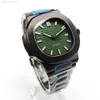 Zegarek 5 kloc Automatyczne mechaniczne mechaniczne mężczyzn 39 mm czarny pvd obudowa Sapphire czarna tarcza Luminous NH35 ment automatyczny G230502