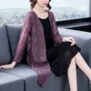 Women's Jackets Lace Cardigan Mid-length Summer Mesh Shawl Loose Over-the-knee Sun Protection Clothing Women Jacket Drop Wholesale J09