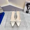 2023 cristal chaussures à talons hauts talons chaussures de mariage sandales haut de gamme Cendrillon mariée strass perle mode féminine grande taille petite taille 35-40 -456