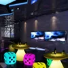 LED -licht afstandsbediening Bar KTV Outdoor Courtyard Balcony Bar Tea Tables en stoelen Internet Celebrity Dice decoratie -ontlasting