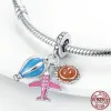 925 Sterling Silver Charms voor sieraden Making for Pandora Beads Ocean Travel Plane Dangle Love Charms Set hanger Diy Fine