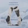 Chaussettes de sport Ski de haute qualité évacuant l'humidité pour adulte Construction sans couture en laine mérinos thermique à hauteur du genou isolée