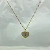 Pendentif Colliers En Acier Inoxydable Coeur Collier Avec Zircone Accessoire Pour Femmes Mode Jewerly Cadeaux Petite Amie