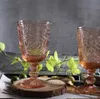 270ml European style embossed stained glass wine lamp thick goblets 7 Colors Wedding decoration gifts By Express