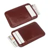 Card Holders Women's Men's Ultra-Thin Leather ID Holder Bag Mini Slim Wallets Travel Business Credential Case Clip Cardholder