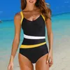 Maillot de bain femme belle Sexy Monokini Triangle coupe maillot de bain une pièce dos nu été minceur impression maillot de bain push-up