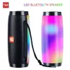 TG157 Portable Bluetooth Speaker LED Flashing Outdoor Speaker with Rope 1200 mah Fabric Waterproof Subwoofer FM Radio