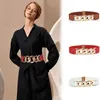 Other Fashion Accessories Gold Chain Buckle Women Belt Metal Stretch Wide Belts Cummerbunds Ladies Coat Sweater Dress Decorative Waistband J230502