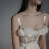 Camis 2022 Seksi Yaz Korse Üstü Kadın Çiçekleri 3d Dekorasyon Bodycon Kadın Tank Üst Letting Baskı Lady Giyim H