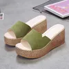 Slippers platform sandalen vrouwen 2022 Nieuwe Koreaanse mode wig schoenen dames hoge hakken dikke bodem muilezels zomer casual vrouwelijke slippers j230502