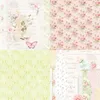 Present Wrap 2023 24 Sheets 6 "X6" Vintage Pink Green Scrapbook Paper Scrapbooking Mönstrad Pack DIY Craft Bakgrund