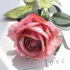 Fleurs décoratives roses artificielles bouquets de mariage haute simulation flanelle maison voiture fête décoration festive
