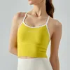 Luluwomen-ropa interior deportiva para Yoga para mujer, con almohadillas para el pecho, correa para el hombro, chaleco deportivo seco de velocidad para correr