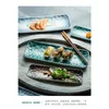 Bols japonais créatif Sushi assiette rectangulaire longue maison à manger Pot en céramique ensemble de vaisselle cuisine ornement belle