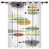 Curtain Medieval Abstract Lotus Yellow Printed Drapes In Living Room Modern Curtains For Bedroom Luxury Home Decor Kitchen