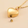 Chains Love Heart Urn Necklace For Ashes Stainless Steel Cremation Jewelry Memorial Keepsake Pendant With Custom