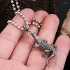 Pendentif Colliers 3D Crocodile Collier En Acier Inoxydable Cool Animal Chaîne Pour Homme