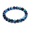 Strand 5A Quality Natural Blue Tiger Eye Buddha Bracelets Women Men Stone Round Beads Handmade Yoga Health Jewelry Pulsera