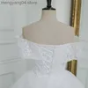Вечеринка с платья на плече приспособление для свадебного платья плюс по размеру длинные поезда жемчужины для свадебного платья