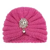 Bérets Automne Et Hiver Doux Chaud Laine À Tricoter Infant Hat Mode Crochet Rayé Cap Bébé Filles Chapeaux Vêtements DécorationBérets