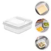 Dinnerware Sets 2 Pcs Decoration Storage Containers Plastic Portion Box Butter Keeper Produce Organizer Bin Bacon Fridge