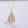 Chains 2023 Fashion Women Bohemian Irregular Amethyst Pendant Beads Chain Necklace Simple Colorful Nature Stone