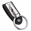 Keychains 1 stetchable sleutelhanger roestvrijstalen lederen riem clip sleutelringhouders onderdelen