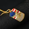Hänge halsband dag halsband nationella flagga smycken amerikanska flaggor patriotiska 4 juli