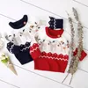 Pullover Toddler Baby's Clothes Girls Boys Christmas Sweater Round Neck Long Sleeve Loose With Elk Pattern Children's Clothing