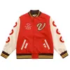 Mode Vandythepink Varsity Baseball Jassen Vrouwen High Street Kleding PU Lederen Bomberjassen Top J230502 2ZT7