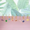 Creolen Tiny Small Cute Lovely Animal Charm Ohrring für Mädchen Goldfarbe Bunte Zirkonia CZ Fashion Multi Piercing Schmuck