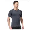 Herren-T-Shirts 2023 Sommer-Fitness-Kleidung Herren-Sport-PRO-Strumpfhose Laufen im Freien Basketball-Übung Kurzarm-Schnelltrocknendes Hemd