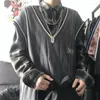 Canotte da uomo in maglia breve scrollata di spalle abbigliamento uomo gilet bianco sciolto moda oversize vintage Top Harajuku scava fuori design senza maniche