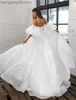 Festklänningar romantiska organza bröllopsklänningar avtagbara puffärmar Elegant söt a-line brudklänning prinsessklänningar vestido de noiva 2022 T230502