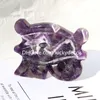 Natural Dream Amethyst Eye of Horus Sculpture Artwork Creative Ristningar Bandade kvartskristall Gemstone Udjat Eyes Egyption Symbol Talisman Protection Figurine