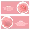 Decorative Flowers Head Rose Flower Artificial Wall Light Centerpiece Table Wedding Diy Craft Black Mini Silk Faux Fake Stemless