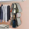 Scatole di immagazzinaggio Contenitori Multi-Funzione Appeso Borsa Organizzatore Per Guardaroba Armadio Borsa Porta Parete Trasparente Scaffale Borsa Varia Gancio Pouch